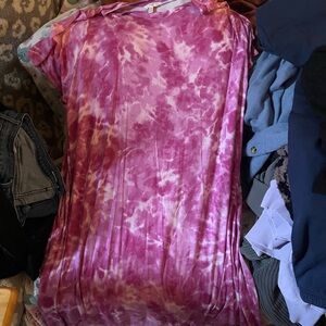 Pink tie dye dress